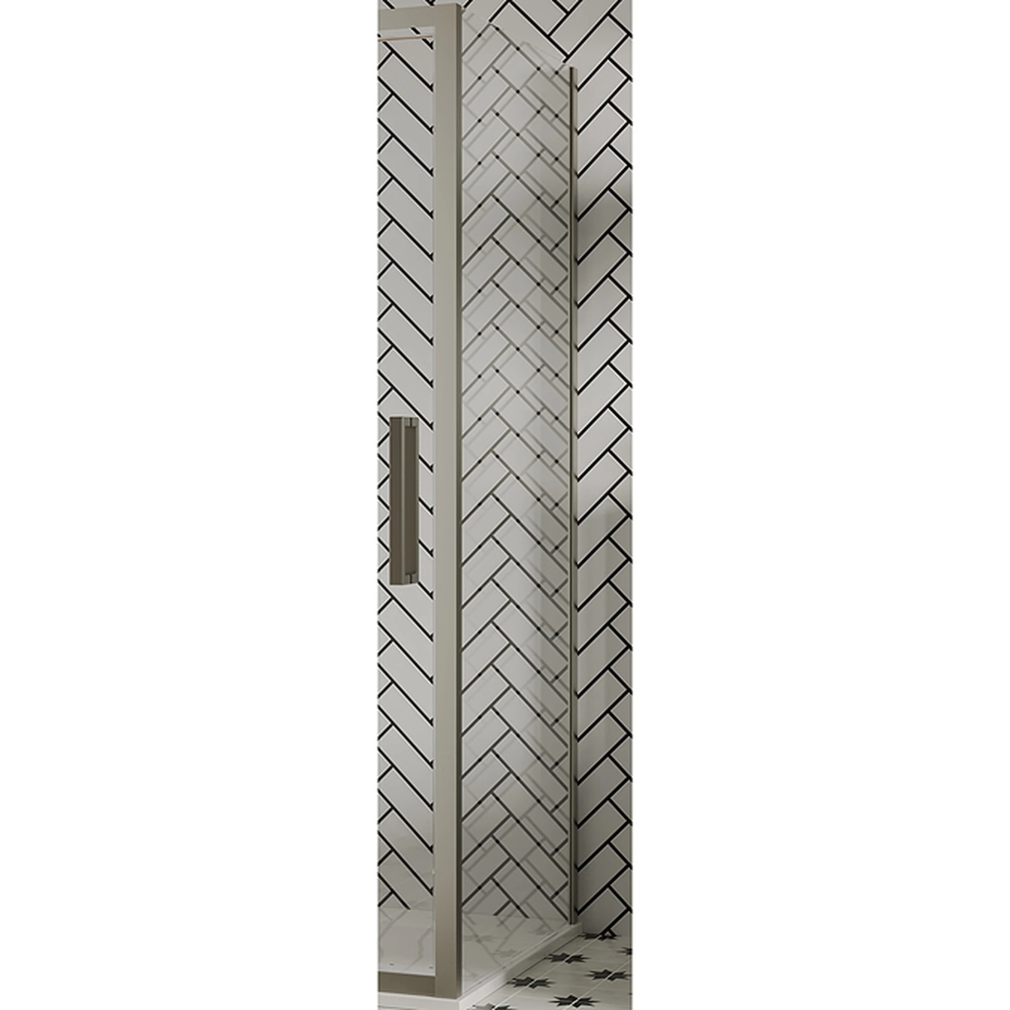 Crosswater Asura 8mm Side Panel 800 for Infold Door Brushed Nickel
