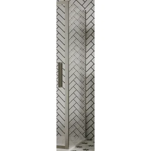 Crosswater Asura 8mm Side Panel 800 for Infold Door Brushed Nickel