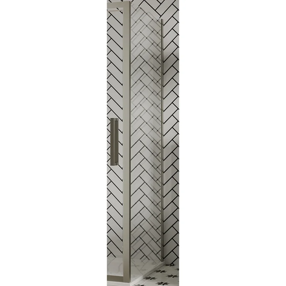 Crosswater Asura 8mm Side Panel 800 for Infold Door Brushed Nickel product image - Image 1