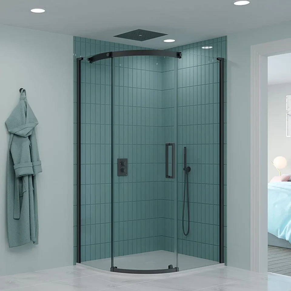 Crosswater Optix Offset Quadrant 1200x900 Right Hand Slate product image - Image 1