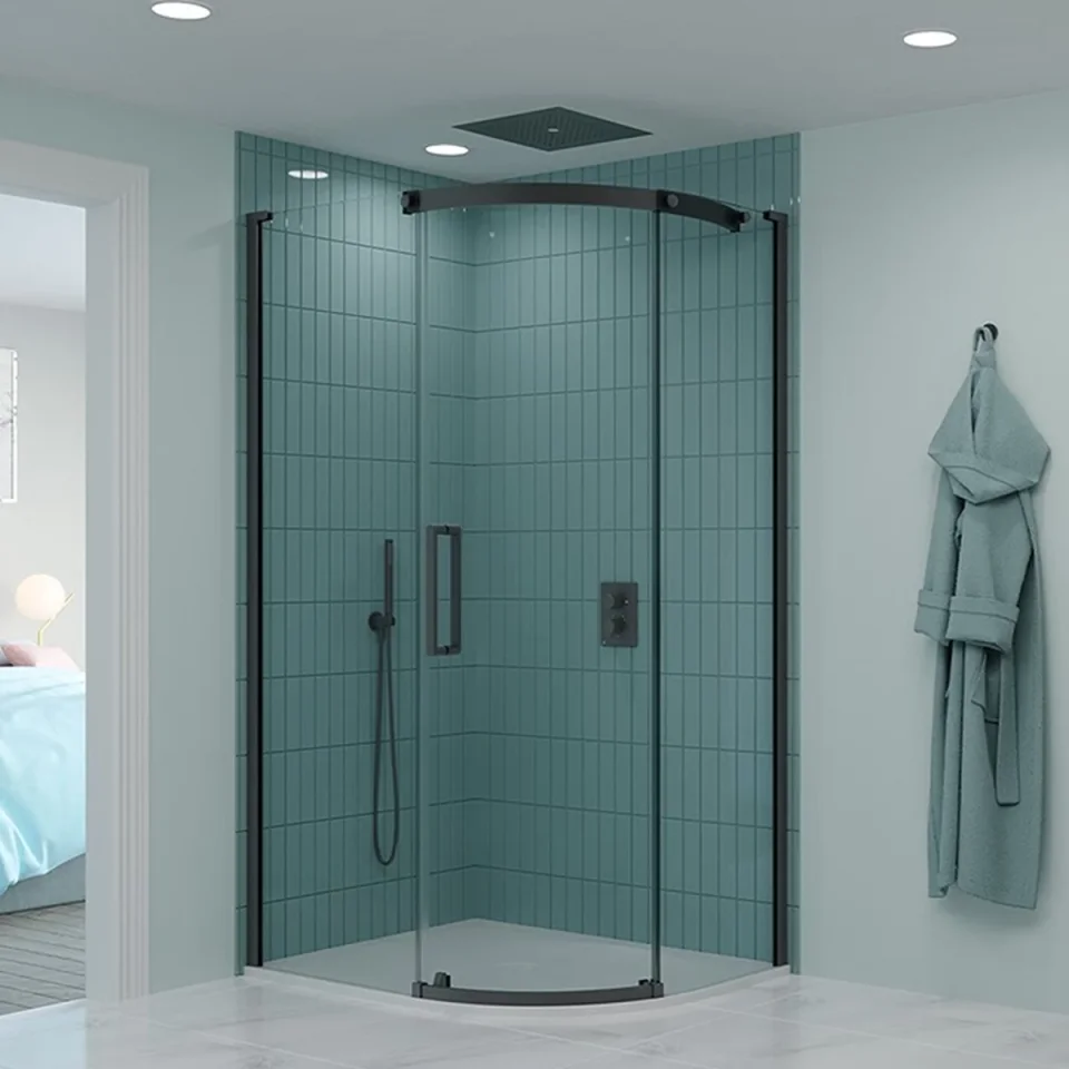Crosswater Optix Offset Quadrant 1200x900 Right Hand Slate detail view - Image 3