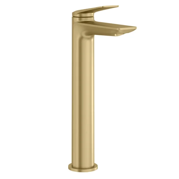 Britton Greenwich Tall Basin Mixer Brushed Brass