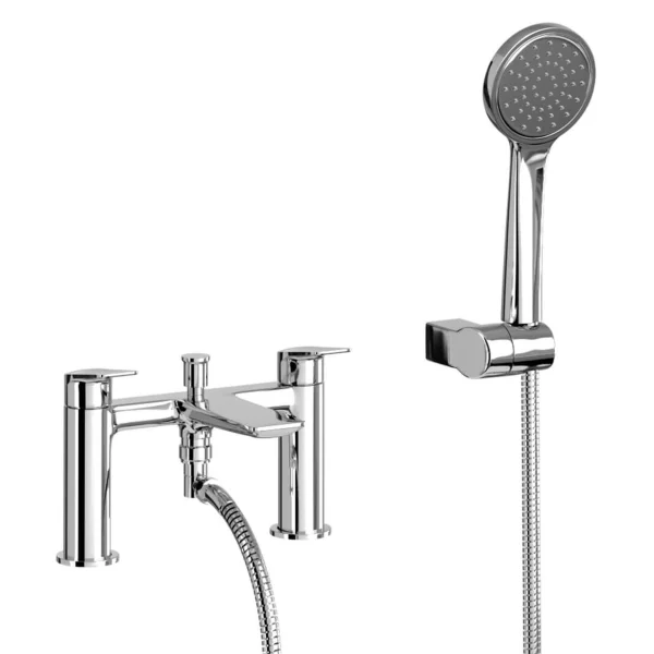 Britton Greenwich 2 Tap Hole Bath Shower Mixer Chrome