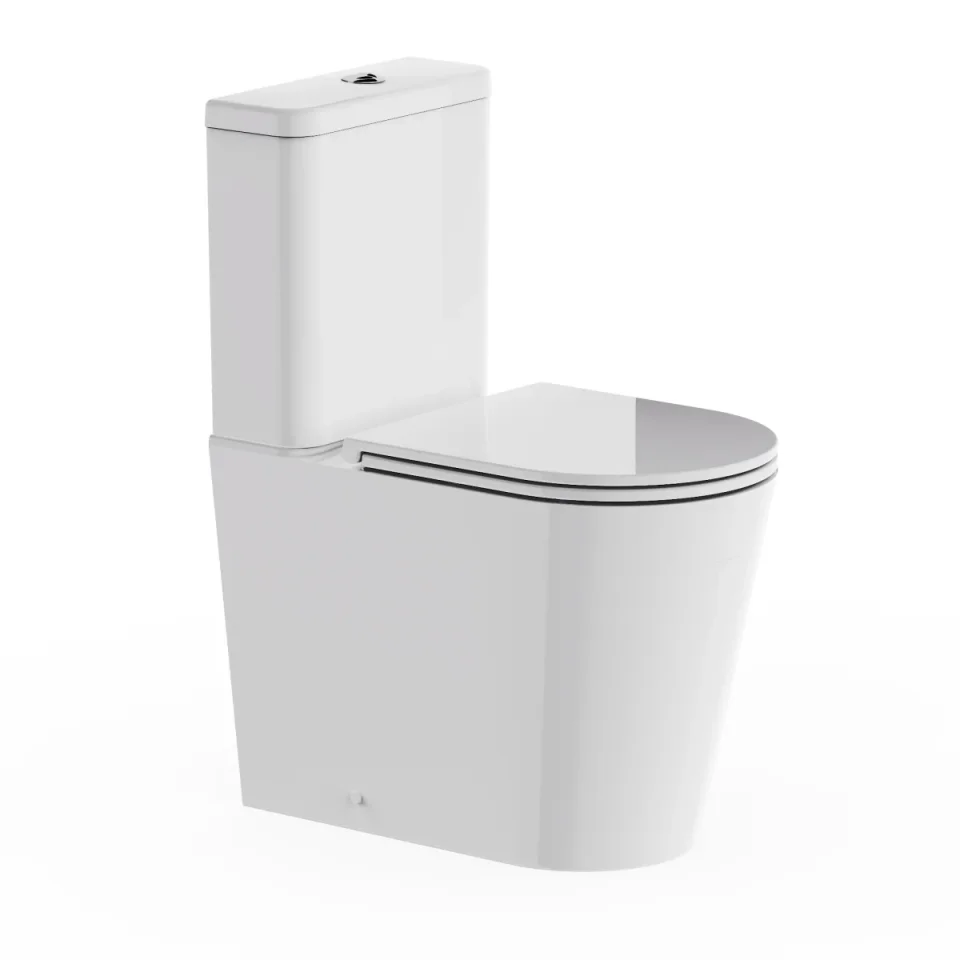 Britton Hoxton Round Cc Pan Fully Back To Wall Rimless Inc Seat And Fixings detail view - Image 2