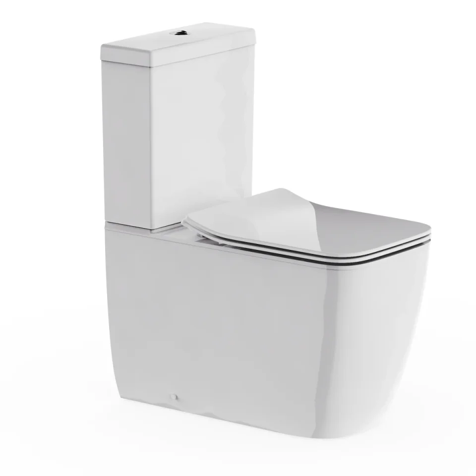 Britton Square Cc Pan Fully Back To Wall Rimless Inc Seat And Fixings detail view - Image 2