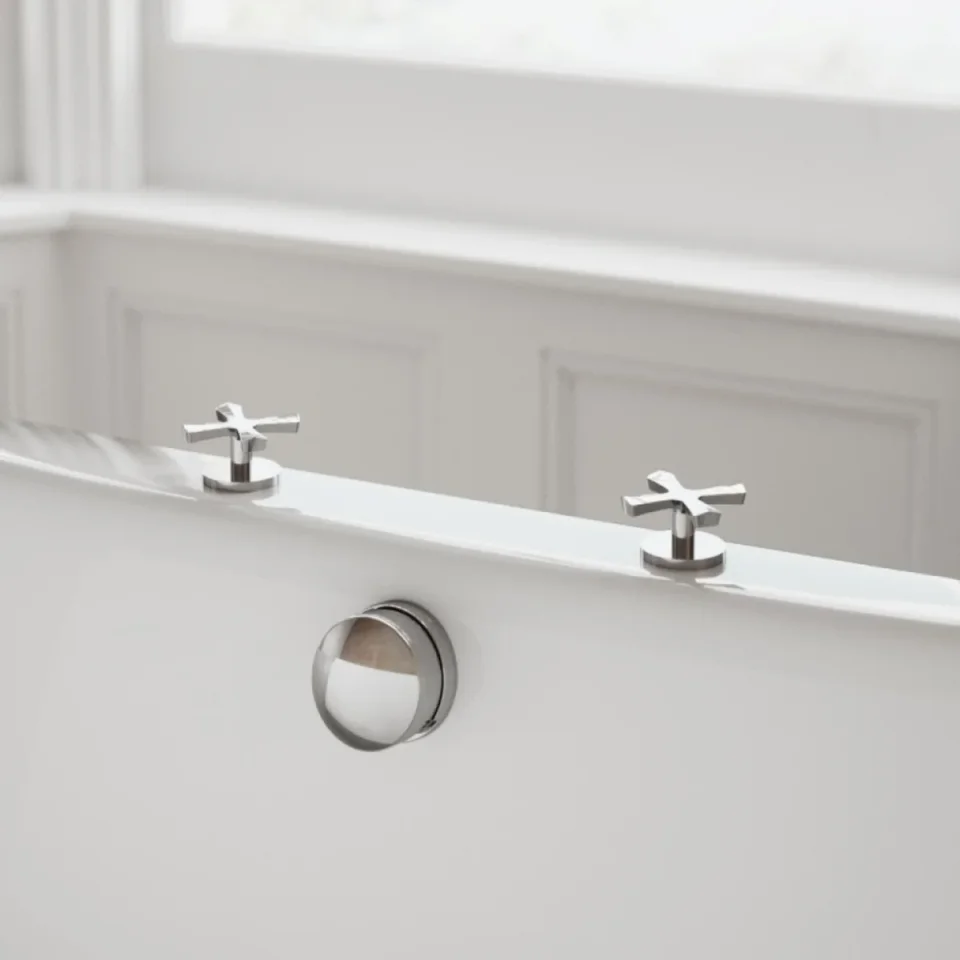 Burlington Overflow Bath Filler Ext With Cc Waste Chrome product image - Image 1