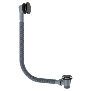 Britton Standard Click Clack Bath Waste And Overflow Matt Black