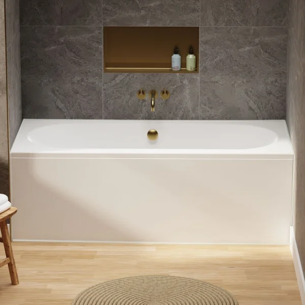 Crosswater Verge Double Ended Bath 1800 x 800mm White