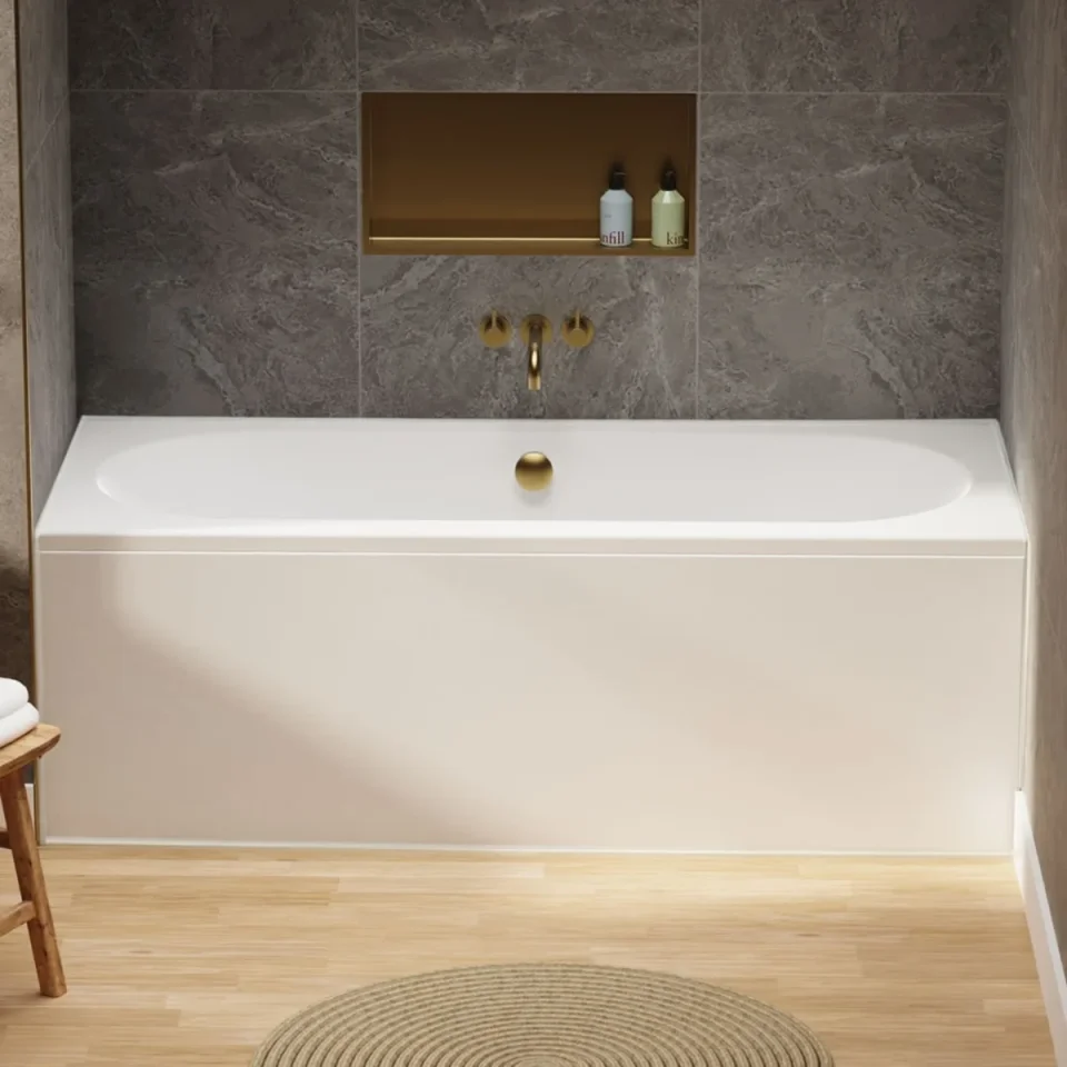 Crosswater Verge Double Ended Bath 1800 x 800mm White product image - Image 1