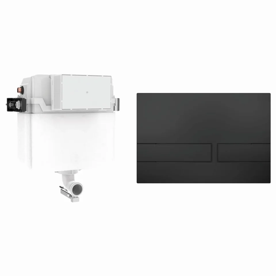 Crosswater Venue Cistern Set 1 Matt Black product image - Image 1