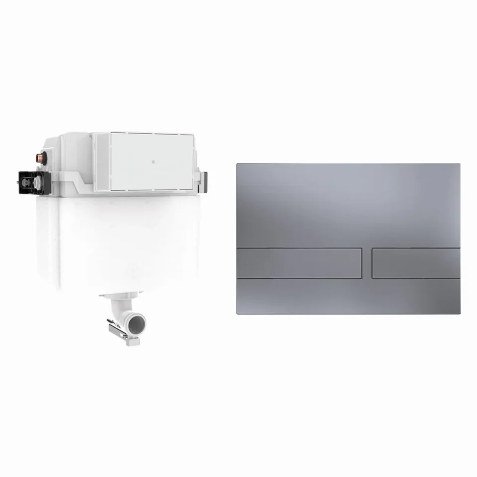 Crosswater Venue Cistern Set 1 Brushed Nickel product image - Image 1