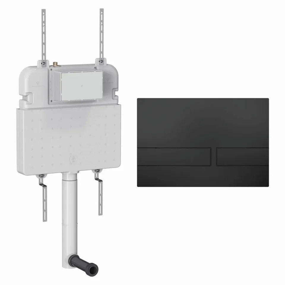 Crosswater Venue Cistern Set 2 Matt Black product image - Image 1
