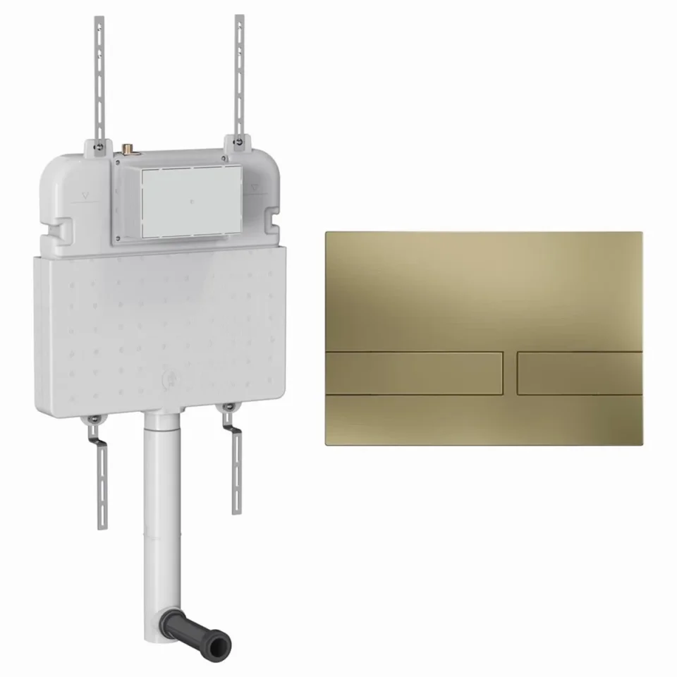 Crosswater Venue Cistern Set 2 Brushed Brass product image - Image 1