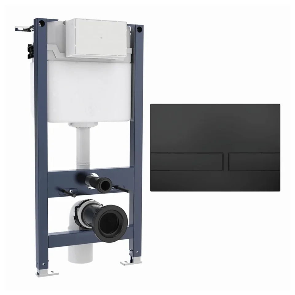 Crosswater Venue Frame Set 2 Matt Black product image - Image 1