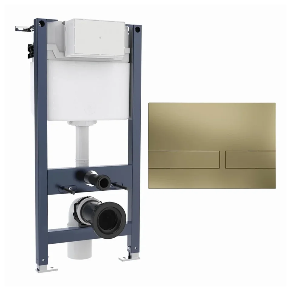 Crosswater Venue Frame Set 2 Brushed Brass product image - Image 1