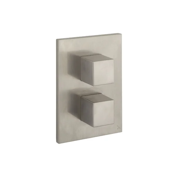 Crosswater WaterSquare/VergeCrossbox 1 Outlet Trimset & Handles Stainless Steel