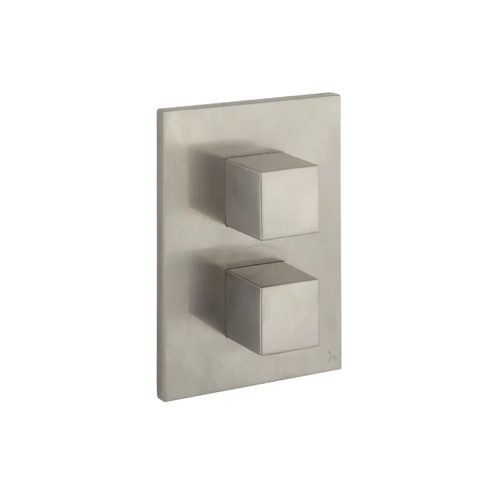 Crosswater WaterSquare/VergeCrossbox 1 Outlet Trimset & Handles Stainless Steel product image - Image 1