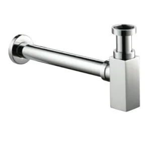 Pura Square 11/4" chrome bottle trap and pipe