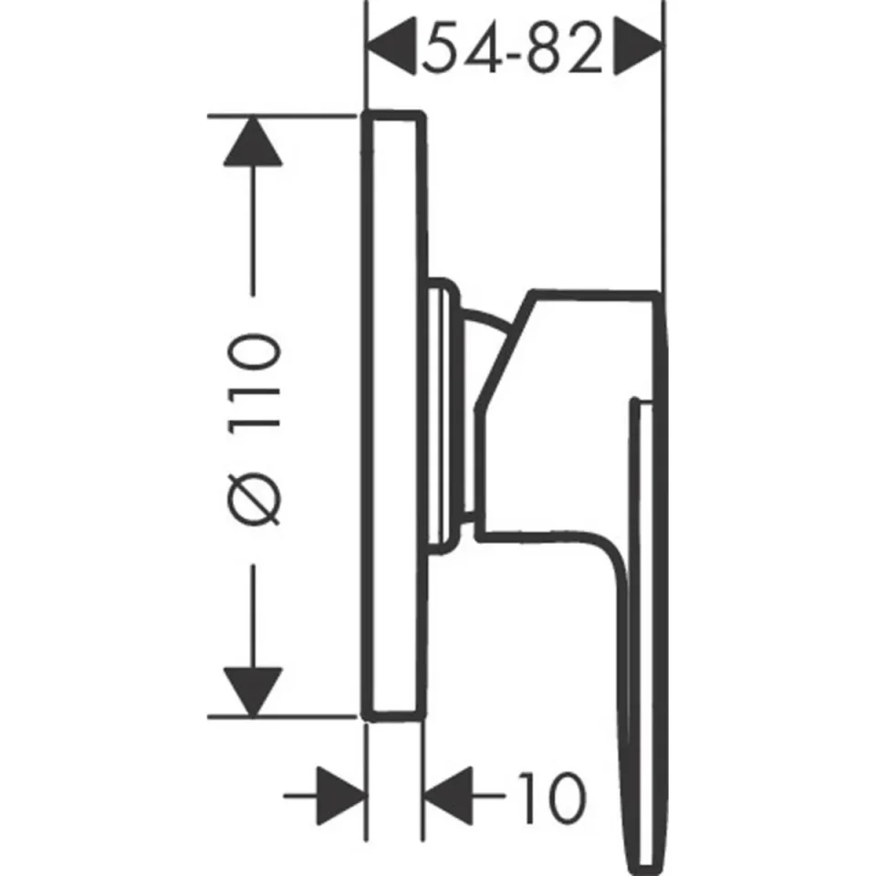 Hansgrohe Vernis Blend Single Lever Shower Mixer For Concealed Installation Chrome detail view - Image 3
