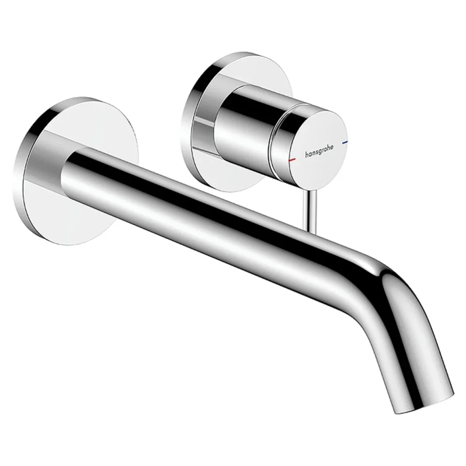 Hansgrohe Tecturis S Single Lever Basin Mixer For Concealed Installation Wall-mounted Ecosmart+ With Spout 22,5 Cm Chrome product image - Image 1