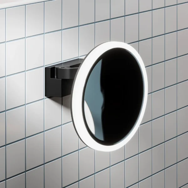 Hib Cirque Magnifying Mirror Black 20cm