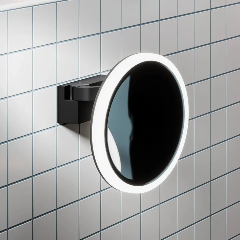 Hib Cirque Magnifying Mirror Black 20cm product image - Image 1