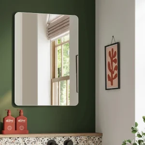 Hib Trim Curve 40 (matt White Frame) Mirror H60 X W40cm X D2.5cm