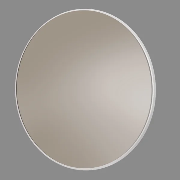 Hib Trim Round 80 (matt White Frame) Mirror 80cm X D2.5cm