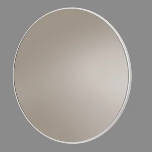 Hib Trim Round 80 (matt White Frame) Mirror 80cm X D2.5cm