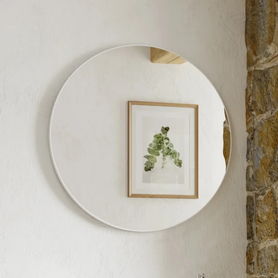 Hib Trim Round 60 (matt White Frame) Mirror 60cm X D2.5cm product image - Image 1