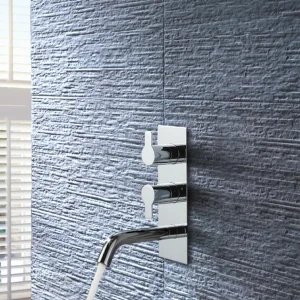 Just Taps Amore Thermostatic Concealed 2 Outlet Valve Att. Spout Chrome