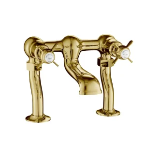 Just Taps Grosvenor Pinch Bath Filler Light Gold