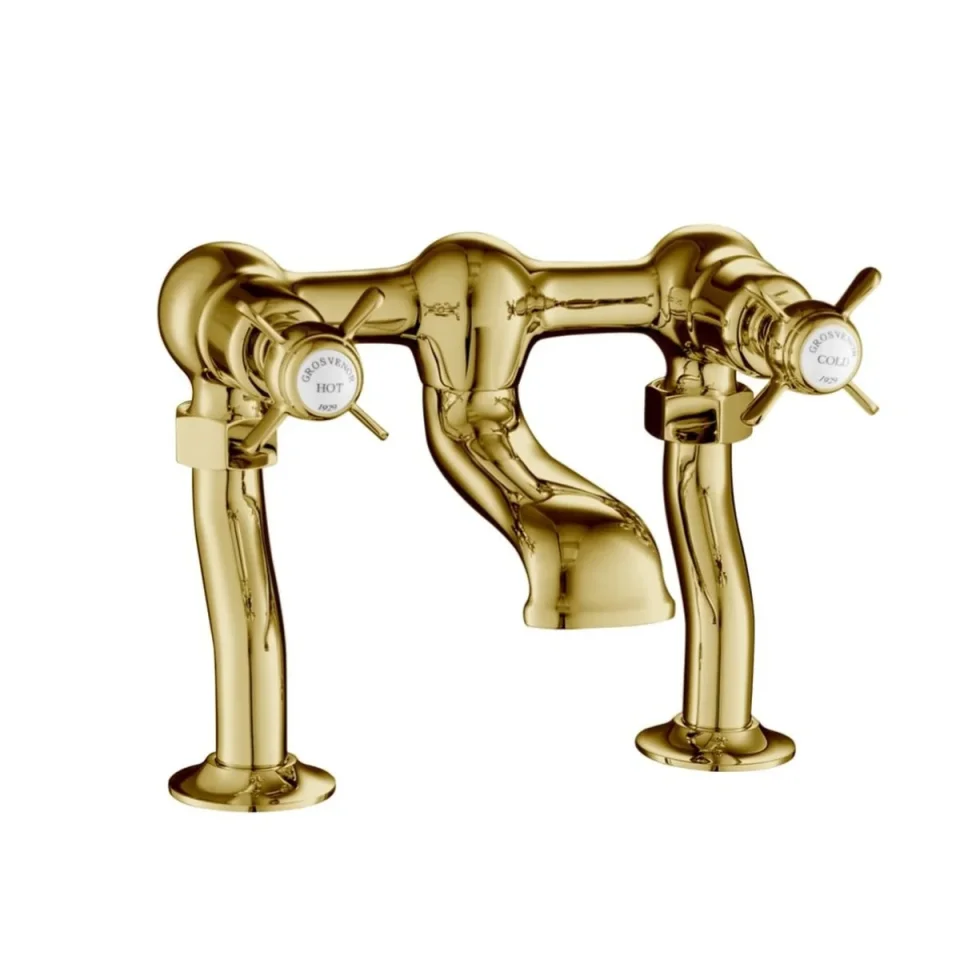 Just Taps Grosvenor Pinch Bath Filler Light Gold product image - Image 1