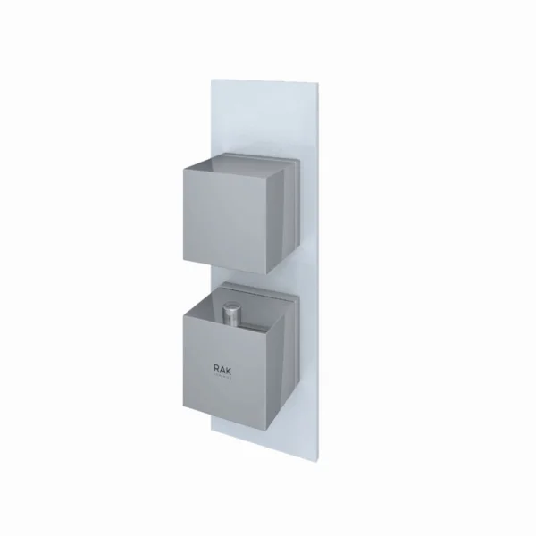 Rak Feeling Square Single Outlet Thermostatic Concealed Shower Valve In White
