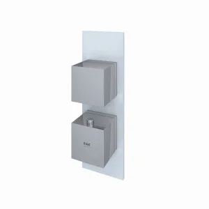 Rak Feeling Square Single Outlet Thermostatic Concealed Shower Valve In White