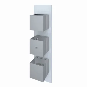 Rak Feeling Square Dual Outlet Thermostatic Concealed Shower Valve In White