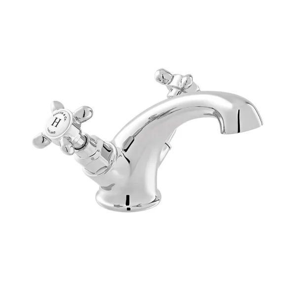 Booth & Co. Mono Basin Mixer Smooth Body With No Waste Chrome & White