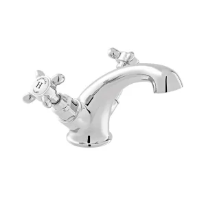 Booth & Co. Mono Basin Mixer Smooth Body With No Waste Chrome & White