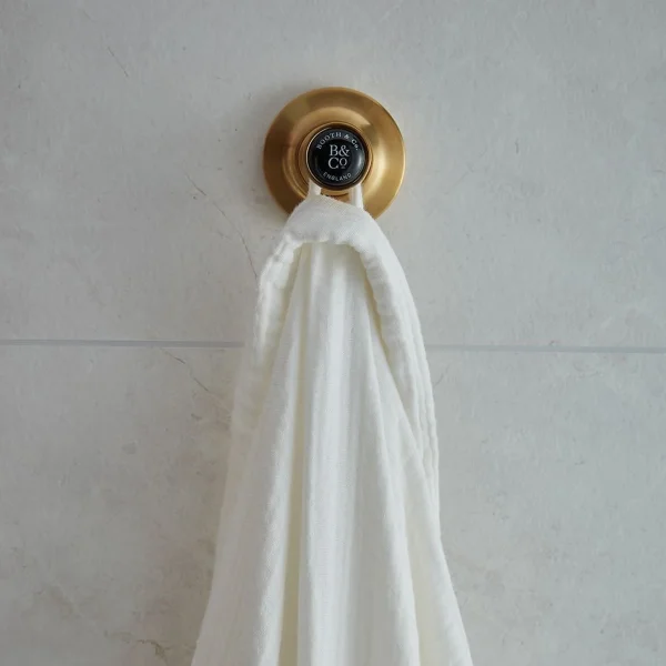 Booth & Co. Robe Hook Brushed Brass & Black