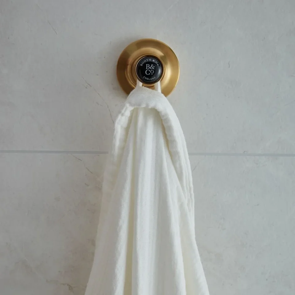 Booth & Co. Robe Hook Brushed Brass & Black product image - Image 1