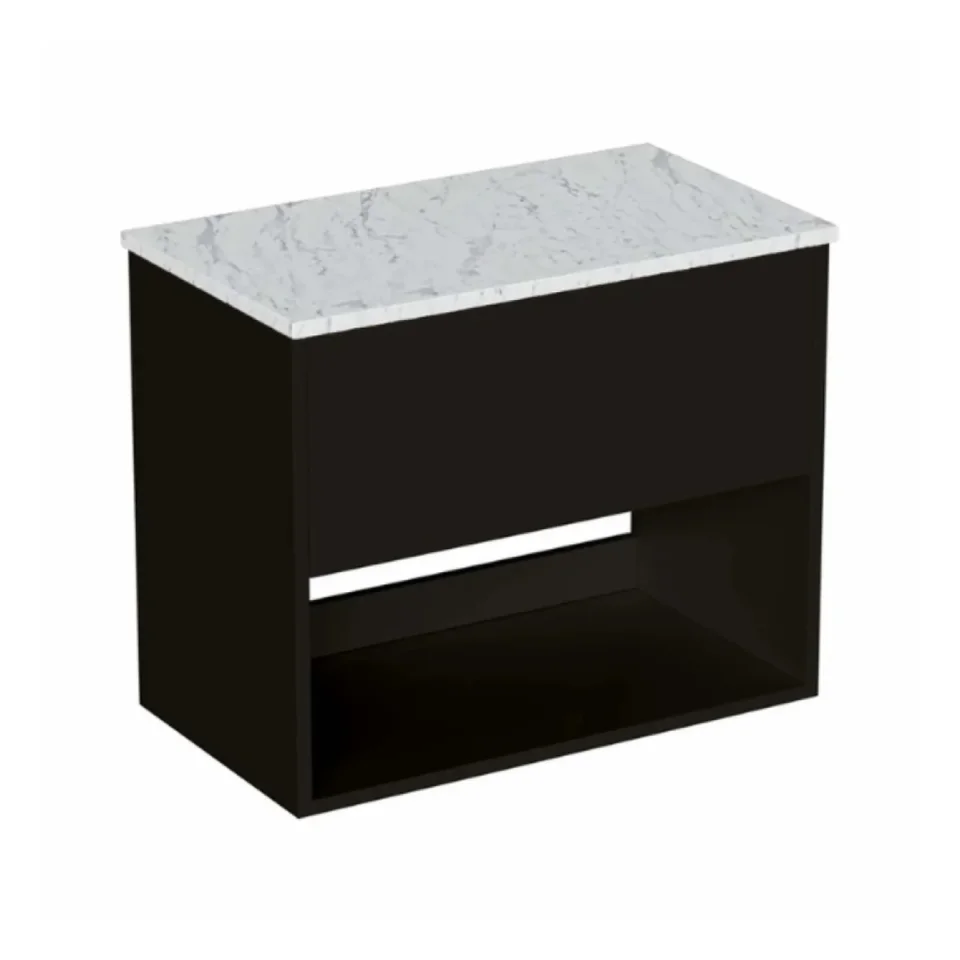 Britton Hackney Basin Unit 700mm Black Matt product image - Image 1
