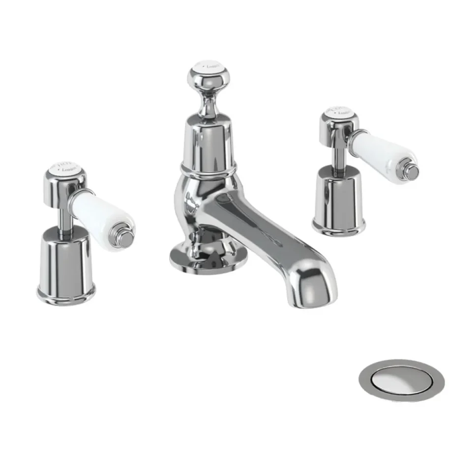 Burlington Qt Kensington 3h Basin Mixer Chrome product image - Image 1