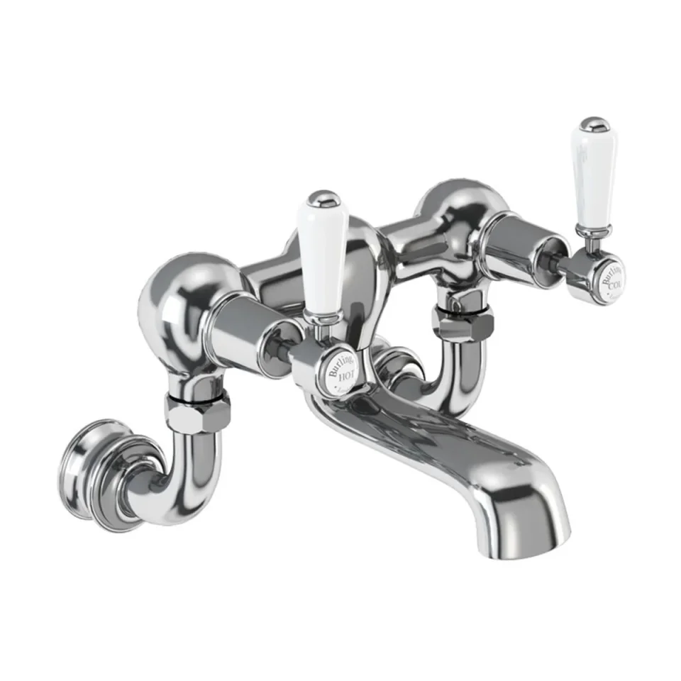 Burlington Qt Kensington Wall Bath Filler Chrome detail view - Image 2
