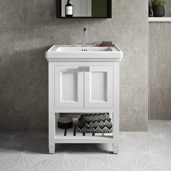 Burlington Riviera 65cm Square Basin 3th White