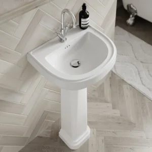 Burlington Riviera 58cm D Shape Basin Nth White