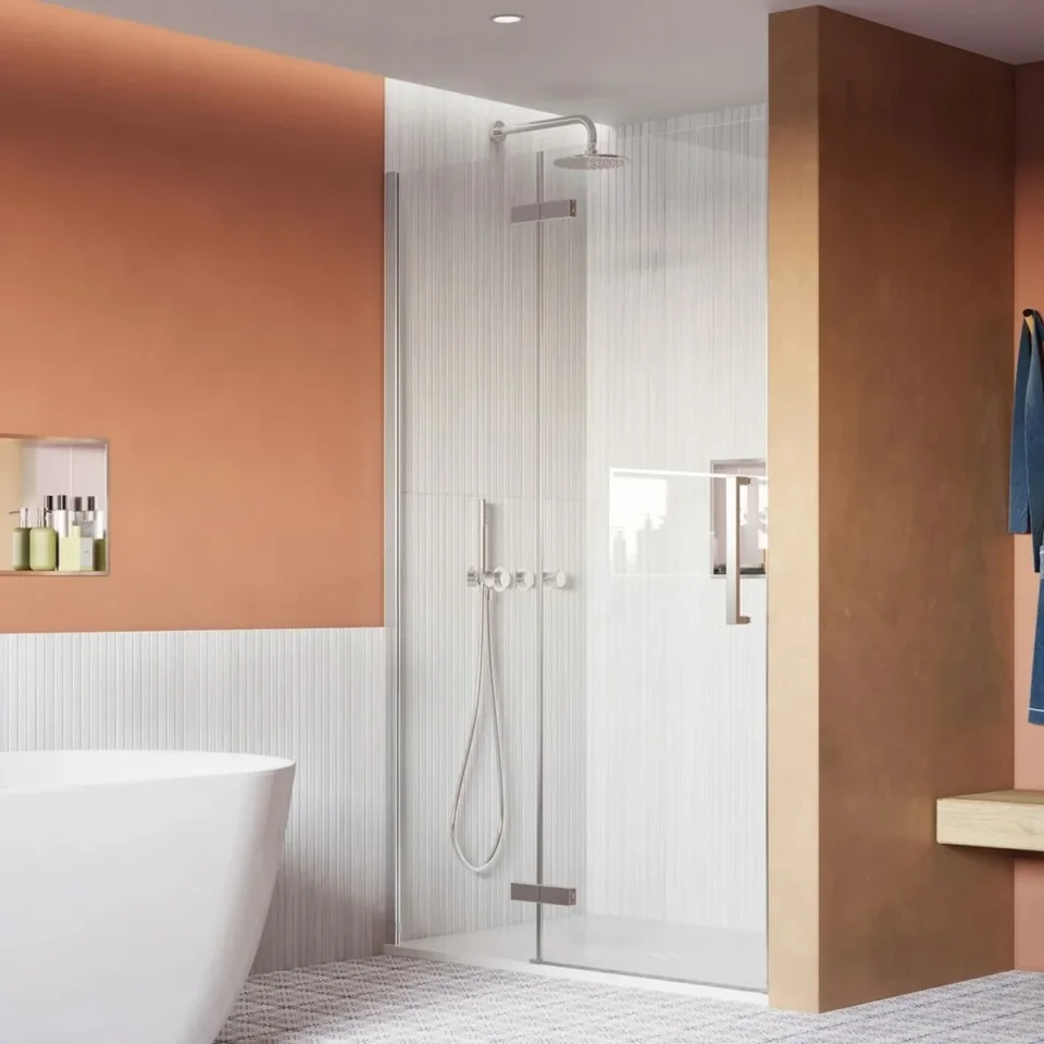 Crosswater Asura Hinged Door with Inline 1700 Chrome product image - Image 1