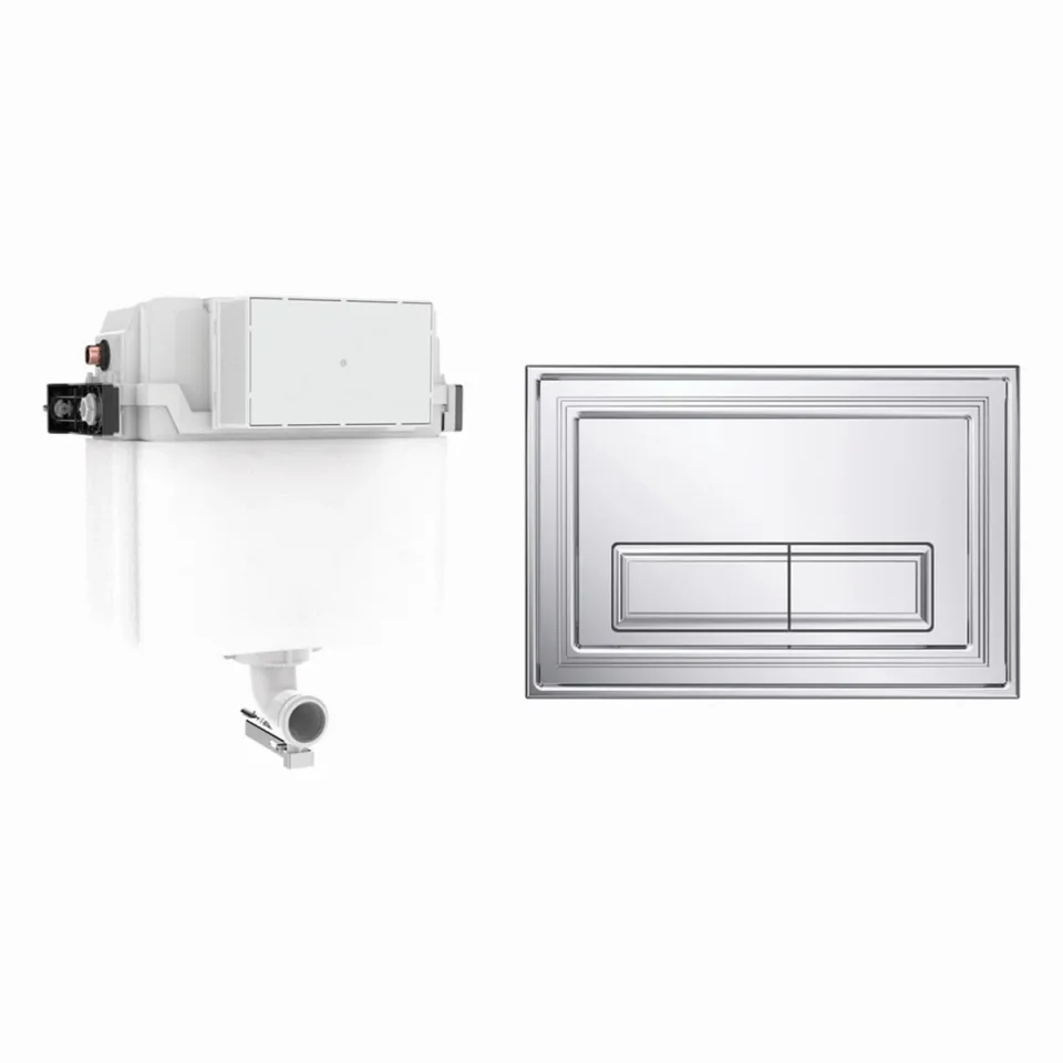 Crosswater Belgravia Cistern Set 1 Chrome product image - Image 1