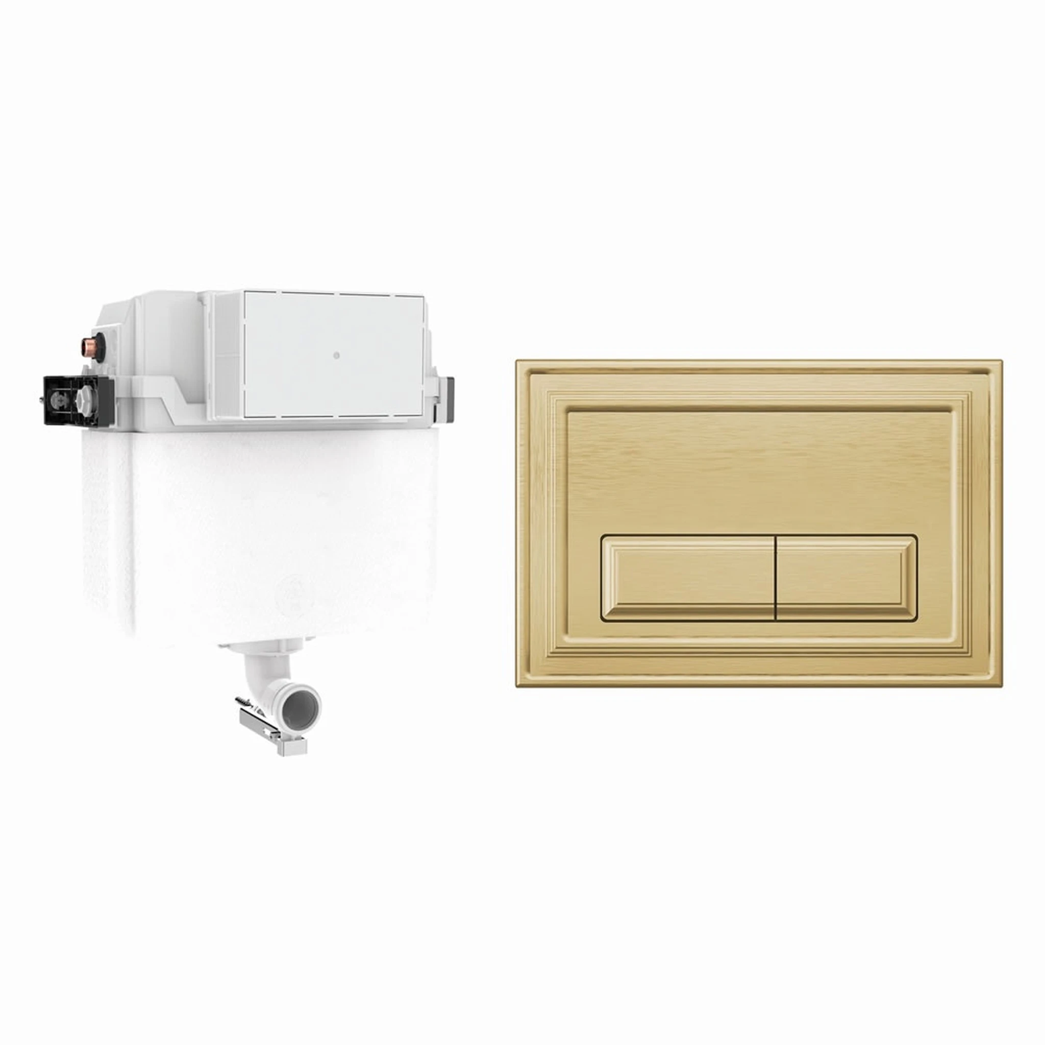 Crosswater Belgravia Cistern Set 1 Brushed Brass