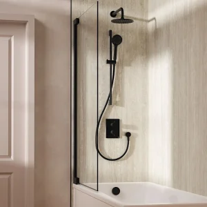 Crosswater Crossbox Shower Set 10 Matt Black 200mm