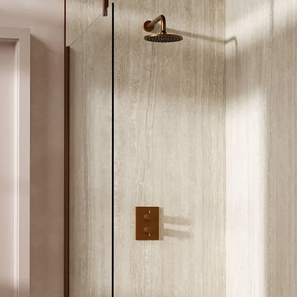 Crosswater Crossbox Shower Set 1 Brushed Bronze 200mm